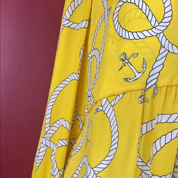 Like new CAbi Yellow Nautical Print Blouse - Picture 10 of 16